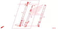FOURCHE pour Honda ZOOMER 110 X de 2019