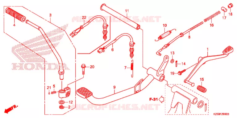 PEDALE - KICK Honda MOTO 110 CD 2016  CB110C2G