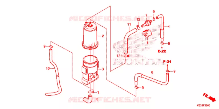 SYSTÈME DE RECYCLAGE DES GAZ Honda MOTO 110 CD 2017  CB110C2MH
