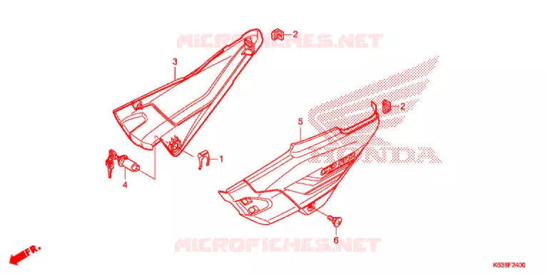 COUVERCLES LATERAUX Honda MOTO 110 CD 2017  CB110C2MH