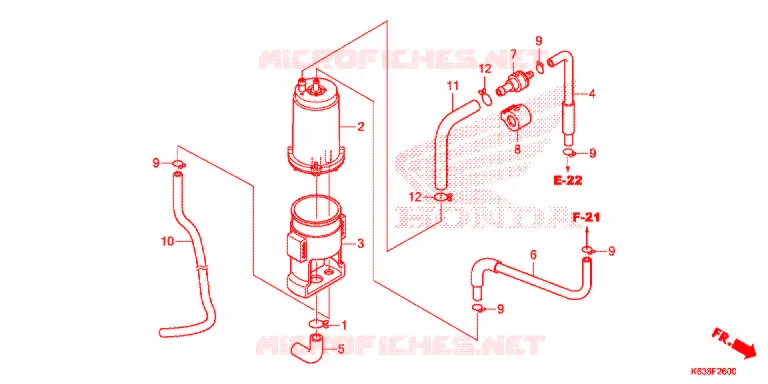 SYSTÈME DE RECYCLAGE DES GAZ Honda MOTO 110 CD 2017  CB110C2MH