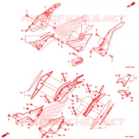 COUVERCLES LATERAUX pour Honda CBF125 3ID de 2016