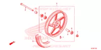 ROUE AVANT (TAMBOUR) pour Honda CBF125 ID de 2016