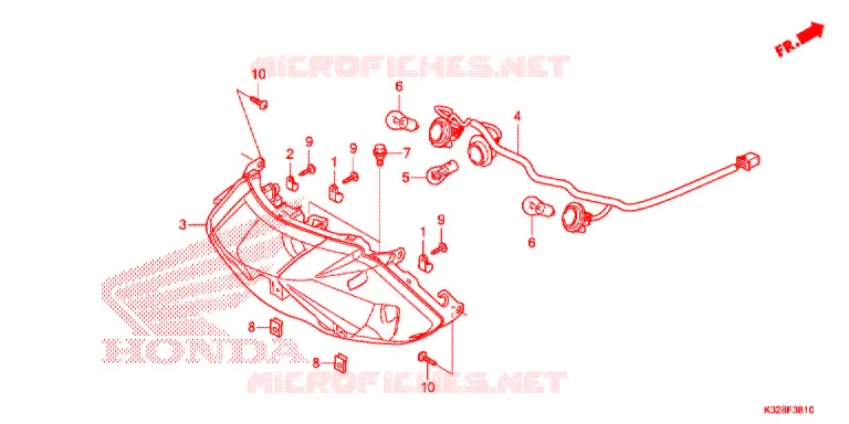 FEUX ARRIERE Honda SCOOTER 110 ACTIVA 2016  SCV110HF