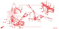GUIDON   CARENAGE pour Honda RS 150 R ORANGE de 2019