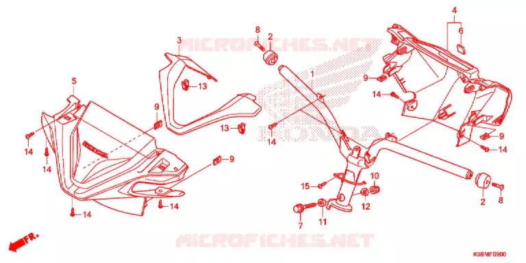GUIDON - CARENAGE Honda SCOOTER 150 VARIO 2018  ACB150CBTK