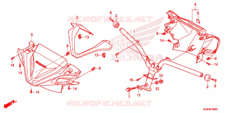 GUIDON - CARENAGE Honda SCOOTER 150 VARIO 2018  ACB150CBTK