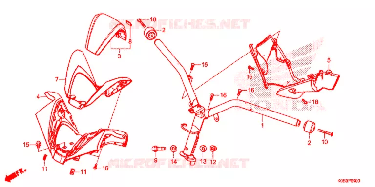 GUIDON - CARENAGE Honda SCOOTER 300 FORZA 2019  NSS300AJ