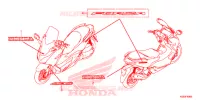 AUTOCOLLANTS pour Honda FORZA 300 ABS de 2019