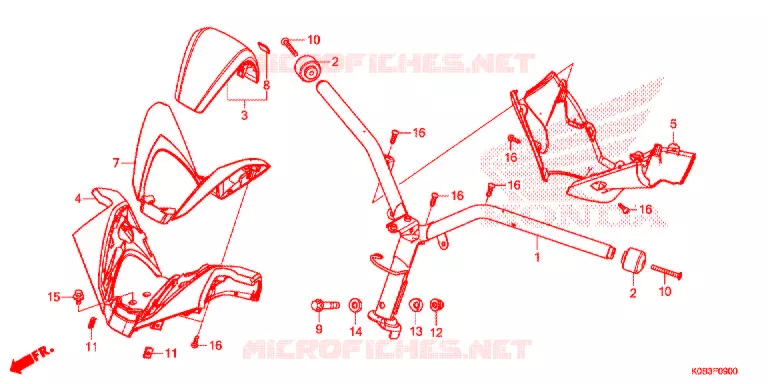 GUIDON - CARENAGE Honda SCOOTER 300 FORZA 2019  NSS300AJ