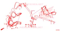 GUIDON   CARENAGE pour Honda FORZA 300 ABS de 2018