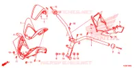 GUIDON   CARENAGE pour Honda FORZA 300 ABS de 2019