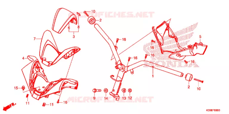 GUIDON - CARENAGE Honda SCOOTER 300 FORZA 2018  NSS300AJ