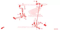 PEDALE pour Honda CB 650 R CHROMOSPHERE RED de 2019