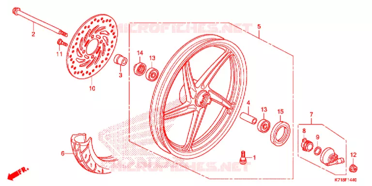 ROUE AVANT (AFS110MCS) Honda MOTO 110 WAVE 2018  AFS110MCSJ