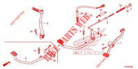 PEDALE pour Honda WAVE 125, Front disk, Rear brake disk 2018 de 2020