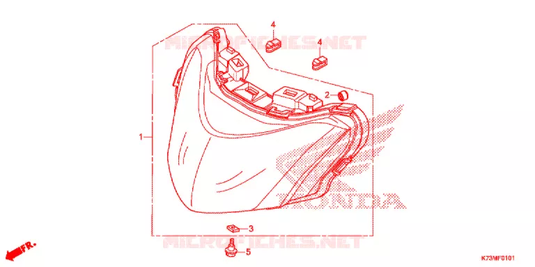 PHARE (AFS125MCSK/MCRK) Honda MOTO 125 WAVE 2019  AFS125MCSK
