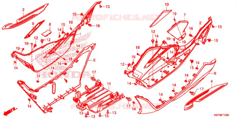 MARCHE PIEDS Honda SCOOTER 150 PCX 2019  WW150HVJ