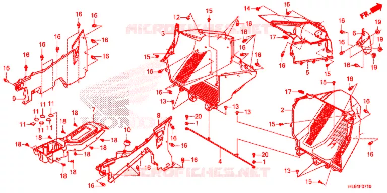COUVERCLE SOL Honda ATV 1000 TALON 2024  SXS1000S2RK