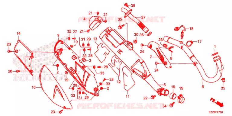 SILENCIEUX D'ECHAPPEMENT Honda MOTO 250 CRF 2019  CRF250RLK