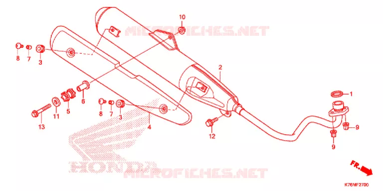 SILENCIEUX D'ECHAPPEMENT Honda MOTO 110 EX5 2019  NBC110MCDK