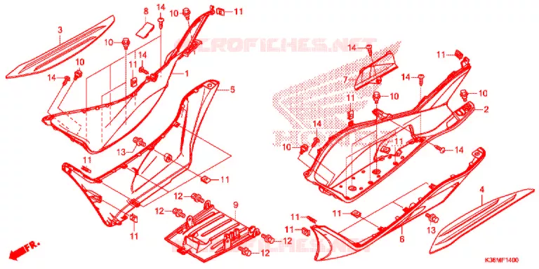 MARCHE PIEDS Honda SCOOTER 150 PCX 2015  WW150F