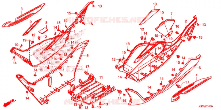 MARCHE PIEDS Honda SCOOTER 150 PCX 2018  WW150J