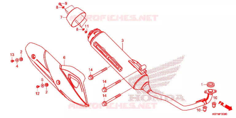 SILENCIEUX D'ECHAPPEMENT Honda SCOOTER 150 PCX 2017  WW150J