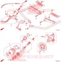 PEDALE   REPOSE PIED pour Honda FOURTRAX 420 RANCHER 4X4 ES CAMO de 2020