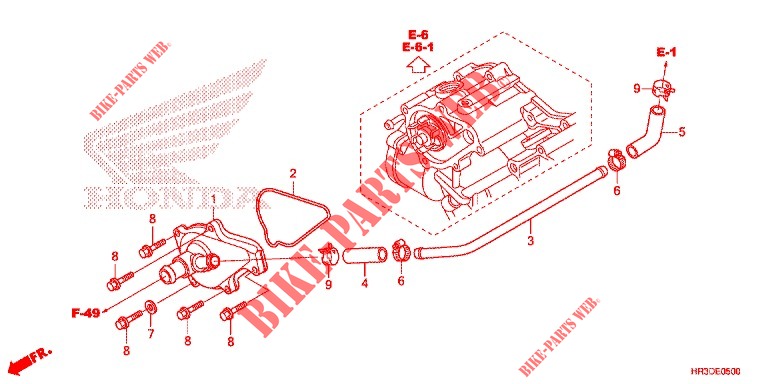 CARTER DE POMPE A EAU pour Honda FOURTRAX 420 4X4 Manual Shift de 2020