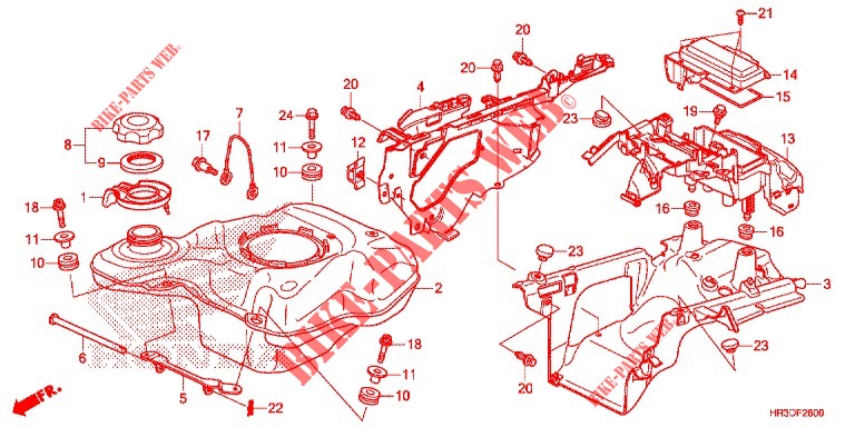 RESERVOIR A CARBURANT pour Honda FOURTRAX 420 4X4 Manual Shift de 2020