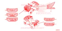 AUTOCOLLANTS pour Honda FOURTRAX 520 FOREMAN 4X4 BASE de 2020