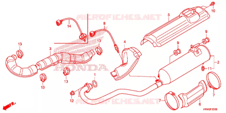 SILENCIEUX D'ECHAPPEMENT Honda ATV 520 FOURTRAX 2022  TRX520FM1L