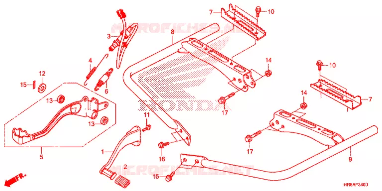 PEDALE - REPOSE PIED Honda ATV 520 FOURTRAX 2020  TRX520FM6L