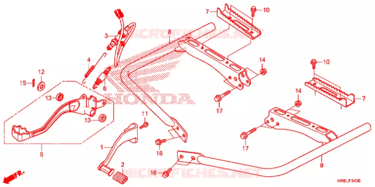 PEDALE - REPOSE PIED Honda ATV 520 FOURTRAX 2020  TRX520FM6L