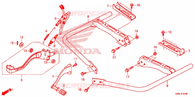 PEDALE - REPOSE PIED Honda ATV 520 FOURTRAX 2020  TRX520FM6L