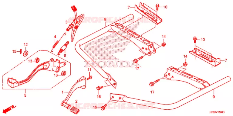 PEDALE - REPOSE PIED Honda ATV 520 FOURTRAX 2020  TRX520FM6L
