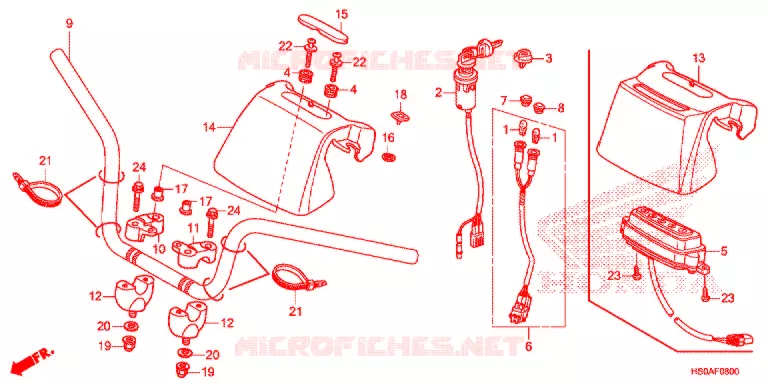 GUIDON Honda ATV 250 FOURTRAX 2020  TRX250TM1L