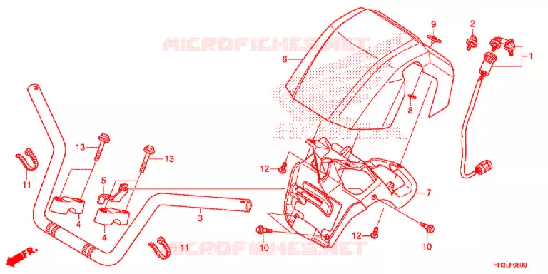 GUIDON Honda ATV 420 FOURTRAX 2020  TRX420FM1L