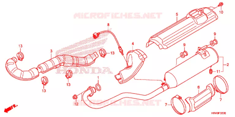 SILENCIEUX D'ECHAPPEMENT Honda ATV 520 FOURTRAX 2020  TRX520FM2L