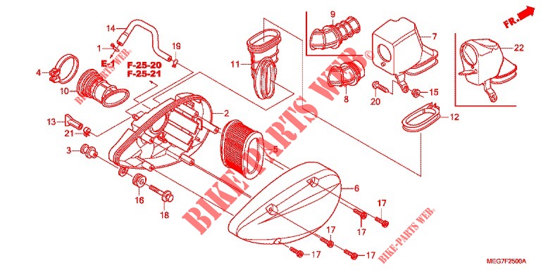 FILTRE A AIR pour Honda SHADOW VT 750 SPIRIT S de 2011